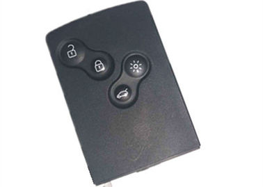 Siyah Renault Koleos Anahtarsız giriş Anahtar Fob 4 Düğme Transponder Çip PCF7941 434 Mhz